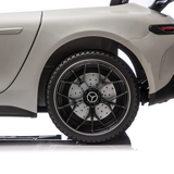 Grey 24V Mercedes AMG GT63 2-Seater Ride-On Car with EVA Tires, Music, Remote