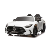 White 24V Mercedes AMG GT63 2-Seater Ride-On Car with EVA Tires, Music, Remote