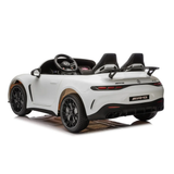 White 24V Mercedes AMG GT63 2-Seater Ride-On Car with EVA Tires, Music, Remote