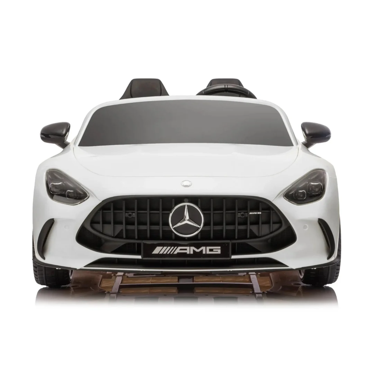 White 24V Mercedes AMG GT63 2-Seater Ride-On Car with EVA Tires, Music, Remote