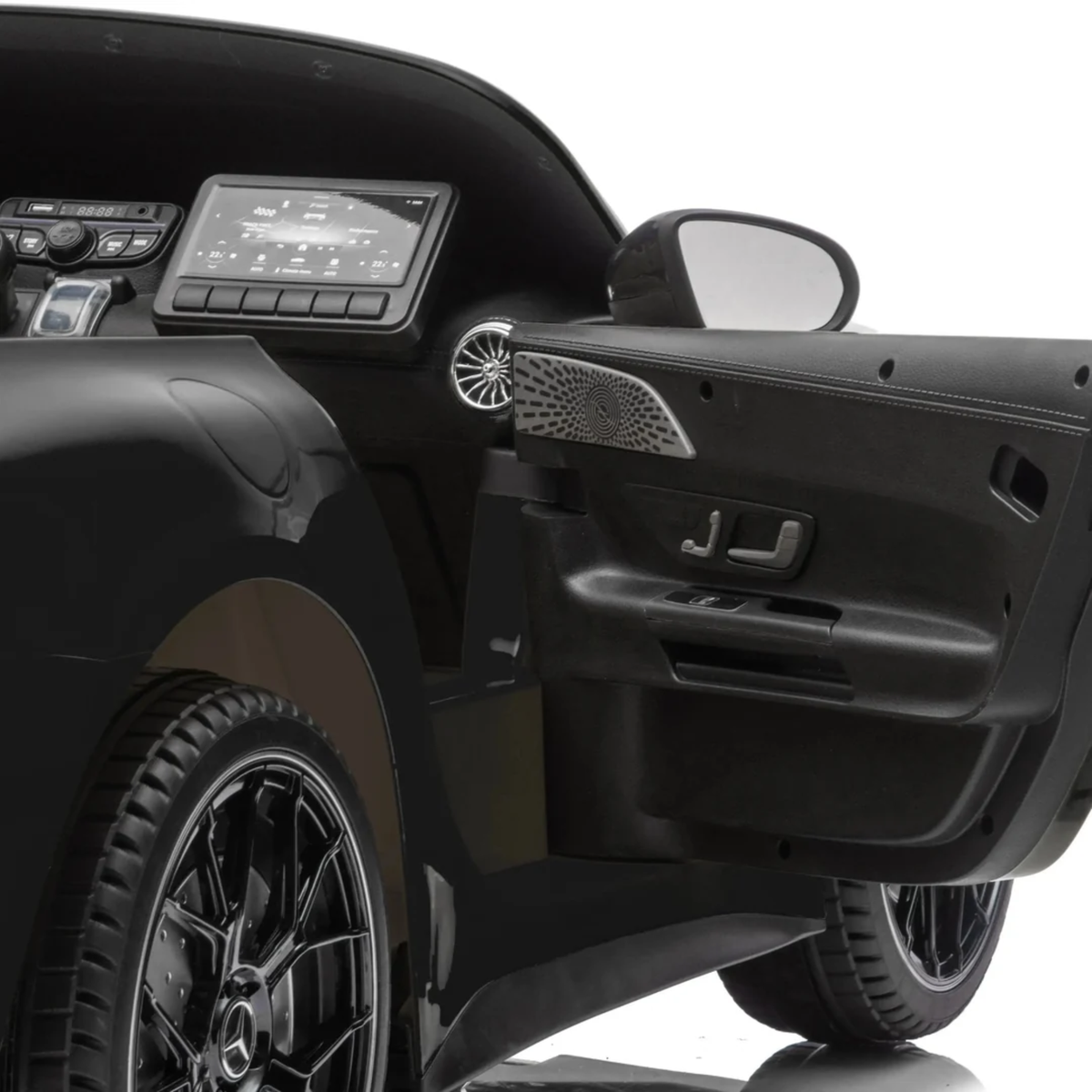 Black 24V Mercedes AMG GT63 2-Seater Ride-On Car with EVA Tires, Music, Remote