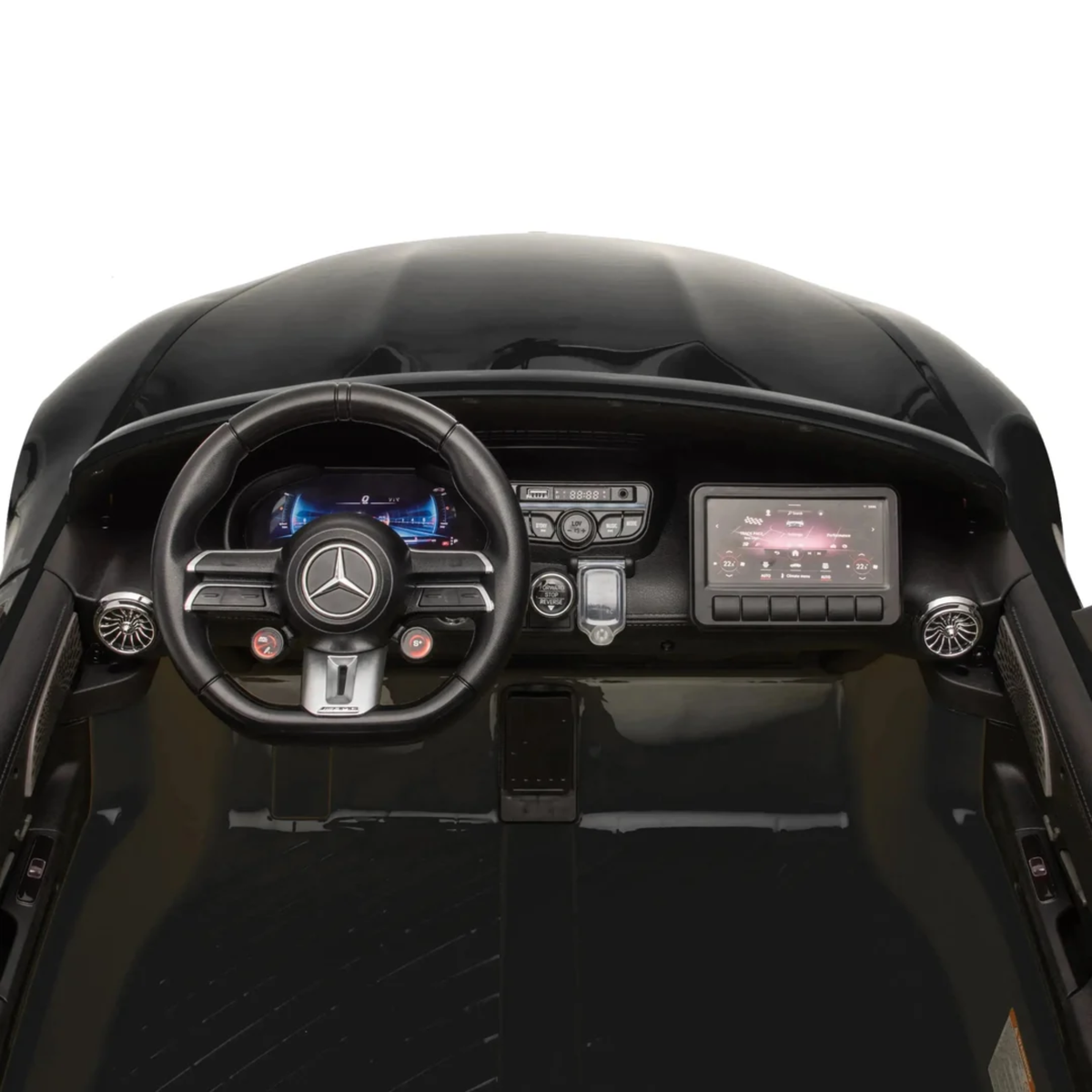 Black 24V Mercedes AMG GT63 2-Seater Ride-On Car with EVA Tires, Music, Remote