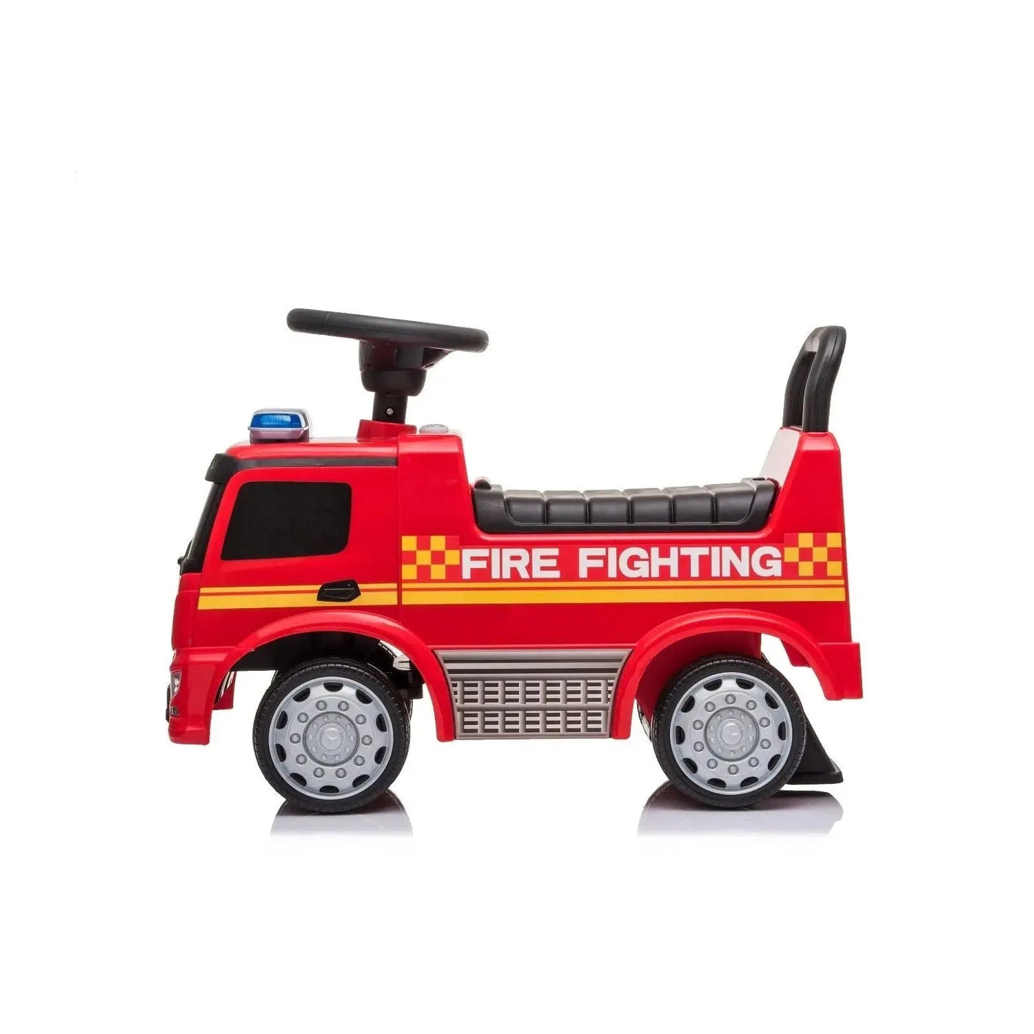 Toddlers Mercedes Antos Foot-to-Floor Ride-On Fire Truck with Storage, Sound