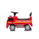 Toddlers Mercedes Antos Foot-to-Floor Ride-On Fire Truck with Storage, Sound