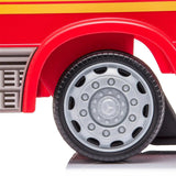 Toddlers Mercedes Antos Foot-to-Floor Ride-On Fire Truck with Storage, Sound