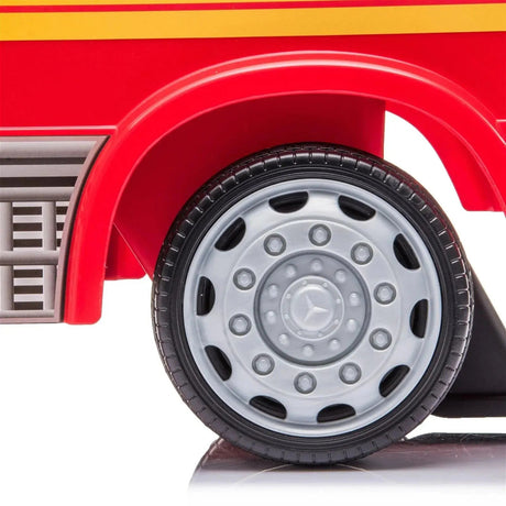 Toddlers Mercedes Antos Foot-to-Floor Ride-On Fire Truck with Storage, Sound