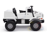 White 24V XXL Mercedes Benz Zetros Kids Ride On Truck with RC