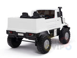 White 24V XXL Mercedes Benz Zetros Kids Ride On Truck with RC