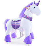 Toddlers Purple Indoor/Outdoor Ride-On Unicorn with Cushioned Seat, Anti-Slip Wheels (Ages 4–7)