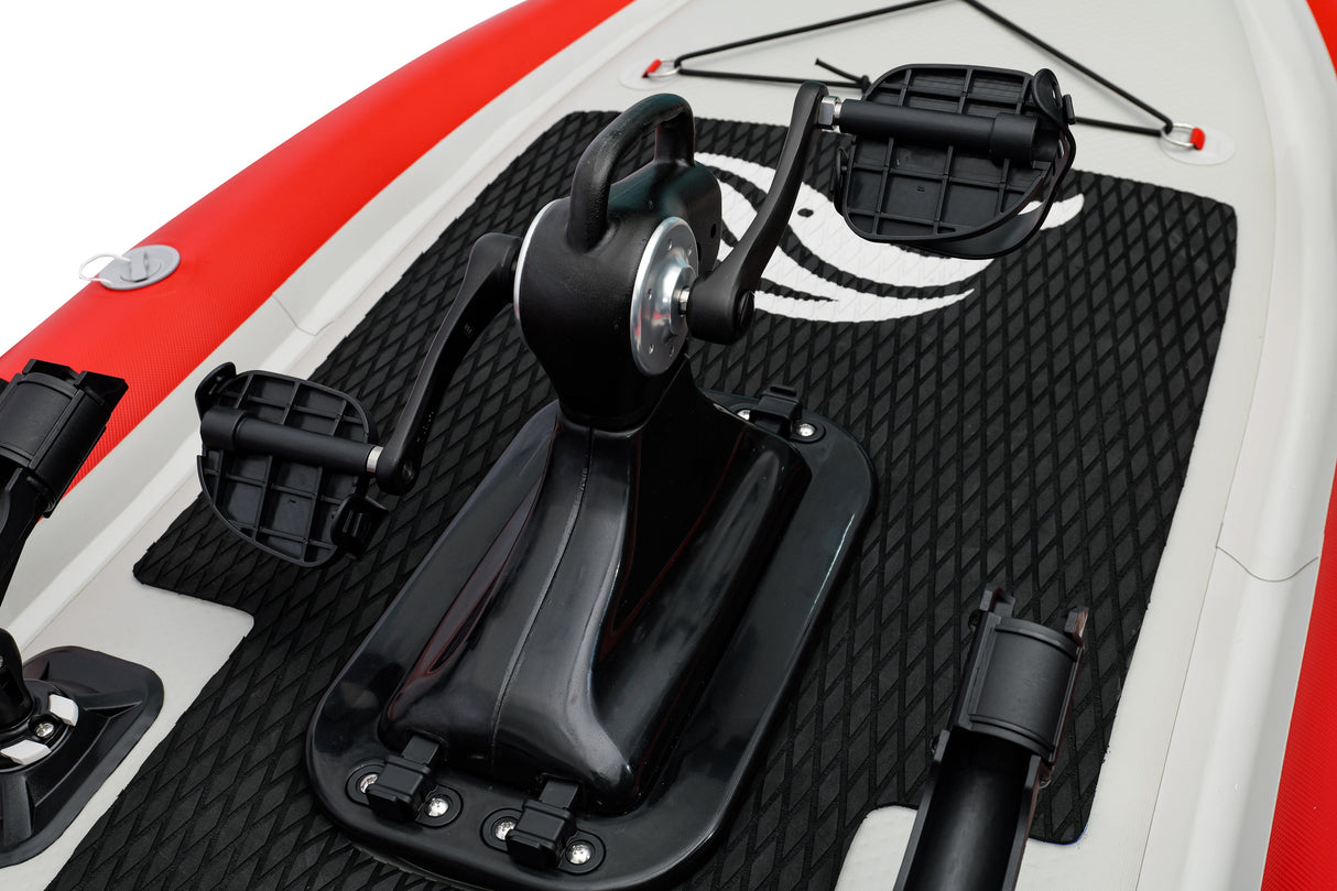 Nautiqua | ARUBA | Deluxe Paddleboard Fishing Pedal Kayak | Red