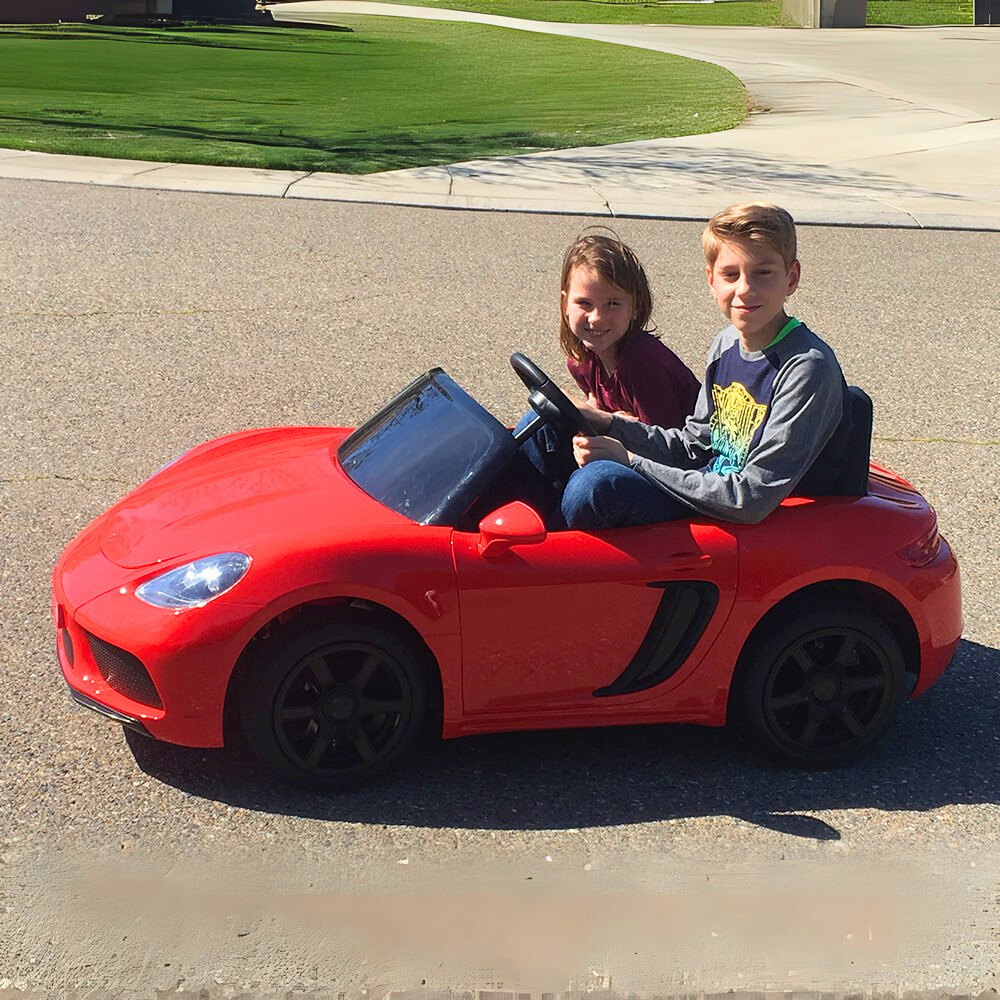 Red 24V/180W SuperSport XXL Big Kids Ride-On Car W/ Real Rubber Tires & Brushless Motor