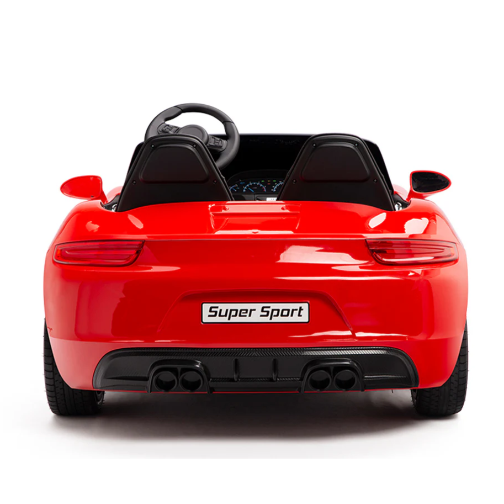 Red 24V/180W SuperSport XXL Big Kids Ride-On Car W/ Real Rubber Tires & Brushless Motor