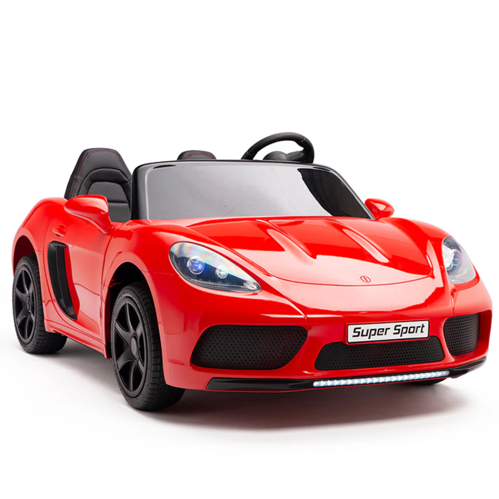 Red 24V/180W SuperSport XXL Big Kids Ride-On Car W/ Real Rubber Tires & Brushless Motor