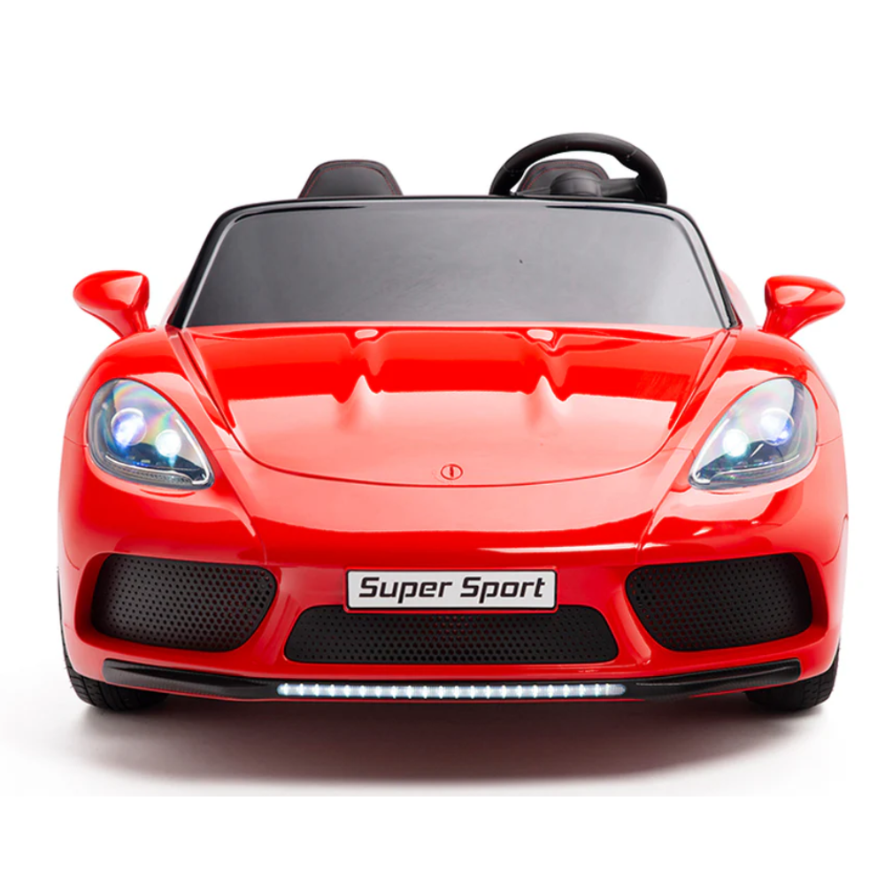 Red 24V/180W SuperSport XXL Big Kids Ride-On Car W/ Real Rubber Tires & Brushless Motor