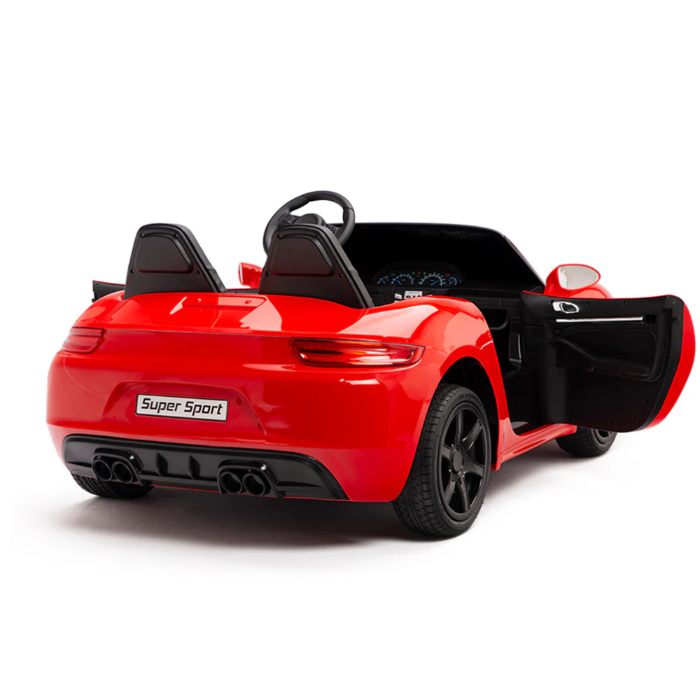 Red 24V/180W SuperSport XXL Big Kids Ride-On Car W/ Real Rubber Tires & Brushless Motor