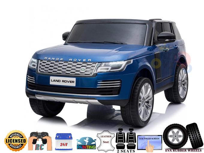    Blue - Real Paint 2 Seats Official Range Rover Complete MP4 Edition 24V Kids Ride On Car with RC