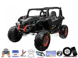 Black 24V Sport MP4 Edition 2 Seats Kids Ride On UTV With Rubber Wheel, Leather Seat