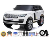 24V Complete "White on White" Edition 2 Seats Range Rover Kids Ride On Car with RC, MP4