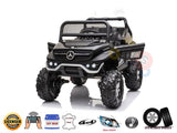 Black Official 12V Mercedes Unimog Junior 4X4 Kids Ride On UTV with Remote Control