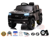 Black Official Chevrolet Silverado Truck 12V Kids Ride on Car with Remote Control