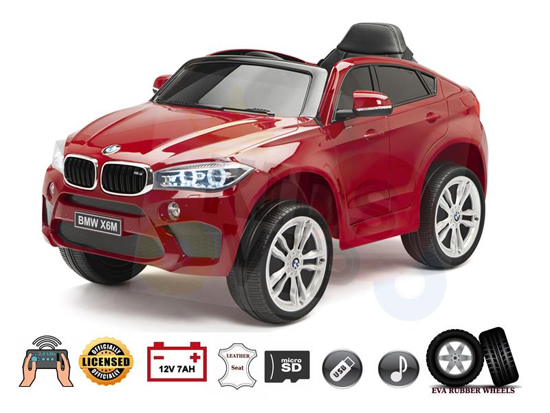 Red Limited Licensed BMW X6M 12v  Kids Ride On Car With Remote Control