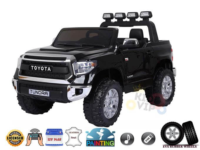 Black Upgraded Licensed Eva Edition 2 Seater Toyota Tundra Kids Ride On Car / Truck RC