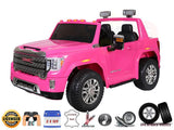 Pink 2x12V Licensed 4WD GMC Sierra Kids Ride On Car with RC