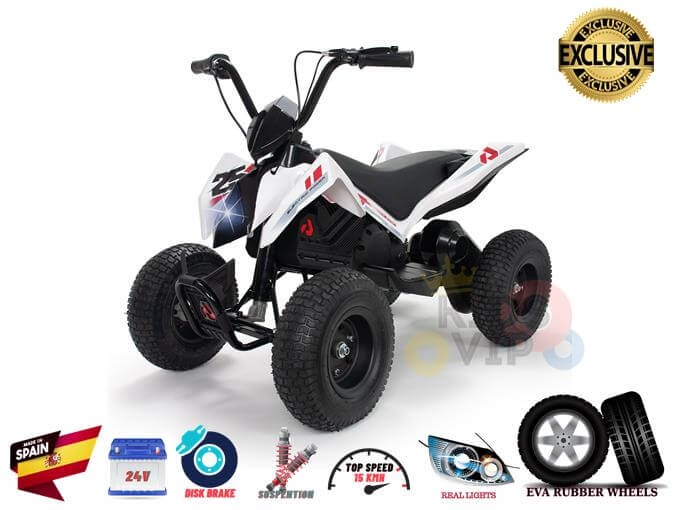 INJUSA 24V X-Treme Zero Edition Ride On Quad/ATV with Brushless Motor