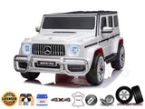 2 Seats 4x4 Official Mercedes Benz G63 Complete Edition White 24V Kids Ride On Car with Rc