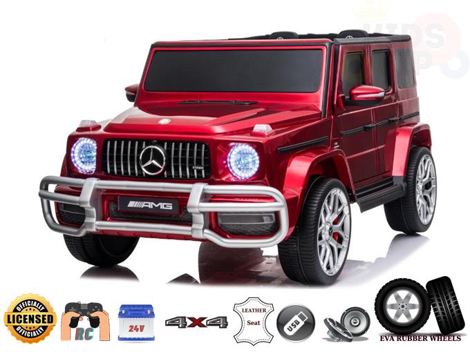 2 Seats 4x4 Official Mercedes Benz G63 Complete Edition Red 24V Kids Ride On Car with RC