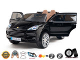 Black Licensed Luxurious Porsche Cayenne 12V Kids and Toddlers Ride On Car w/RC