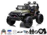 Green 24V/4WD Xtreme Ride on Truck, Eva Wheels and Leather Seats