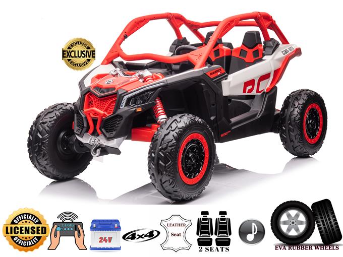 Red 2x24V/2WD Official Can-Am Maverick Ride on Buggy, LX Performance