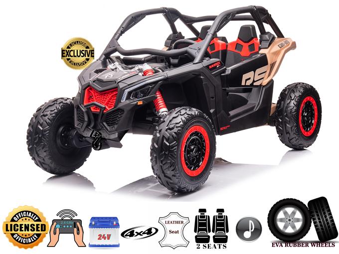 2 Seater Official 2x24v Can-Am Maverick RS Ride on Buggy, LX Performance 4WD Edition