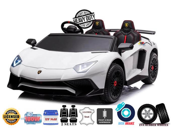 White 24V/180W Lamborghini SV Limited XXL Edition, Up to 10MPH!!!