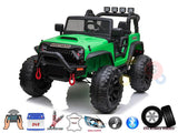 Green Upgraded 24V Big Eva Wheels Edition Kids Ride on Truck with RC