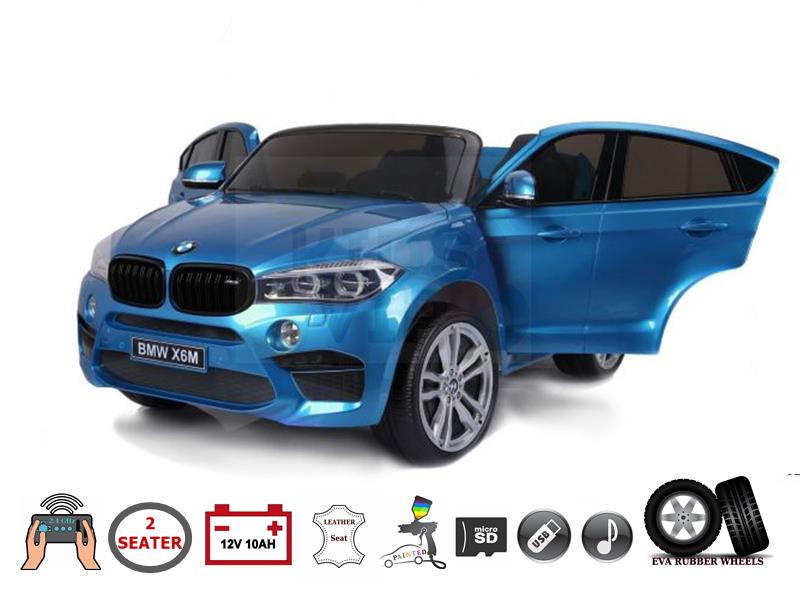 Blue 12V Licensed XXL BMW X6 Ride On Car With Remote Control