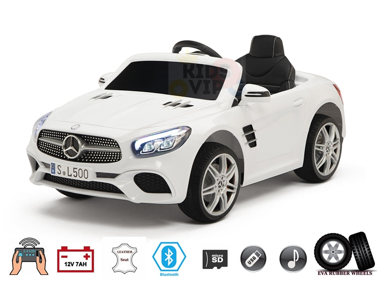 Complete Eva Edition 12V Licensed Mercedes Benz SL Series Kids Ride on Car w/ Leather/BT/RC