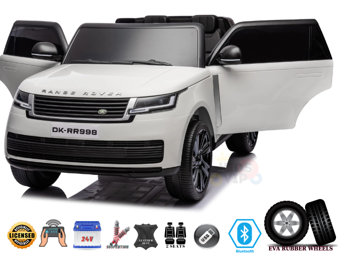 White 24V Kids Range Rover: Luxury Ride-On SUV with Premium Features & Parental Control