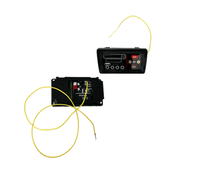 A 24V Can-Am Maverick music board with black components and wires, intended as a replacement part for a ride-on car.