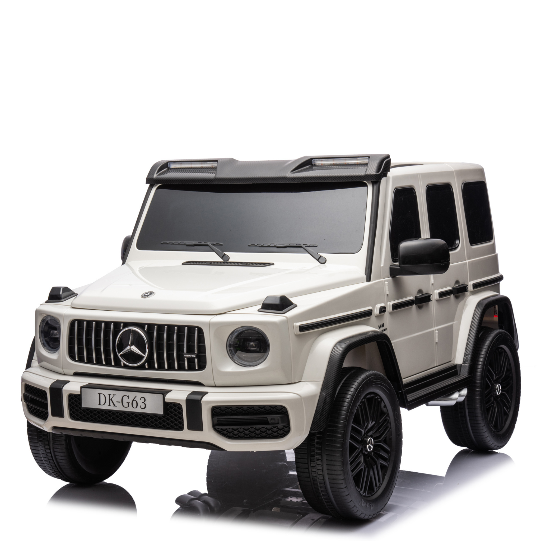 KLL/MODEL.027C typeⅡ ホワイト カーペンター G527 White 2x24V/4WD Platinum XXL Mercedes G63 Ride On Truck with MP4