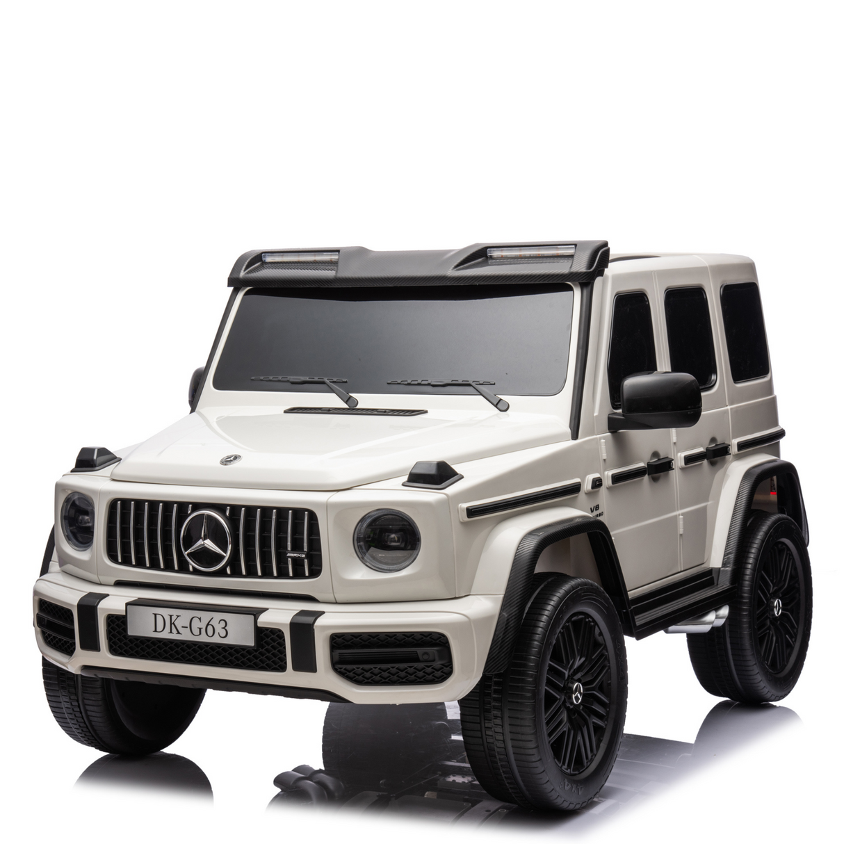 White 2x24V/4WD Platinum XXL Mercedes G63 Ride On Truck with MP4, EVA Wheels & Leather Seats