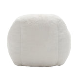 Bean Bag Chair, Comfy Bean Bag Sofa with Back Support, Faux Fur Bean Bag Chair for Adults and Kids, Stuffed Floor Sofa for Living Room, Bedroom, Apartment, White