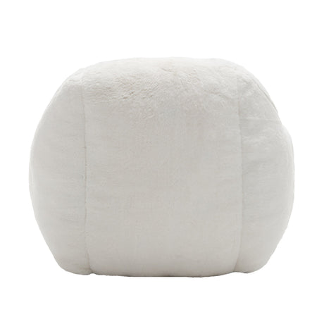 Bean Bag Chair, Comfy Bean Bag Sofa with Back Support, Faux Fur Bean Bag Chair for Adults and Kids, Stuffed Floor Sofa for Living Room, Bedroom, Apartment, White