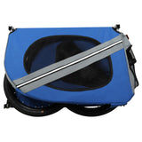 Large Folding Bike Trailer for Dogs – 66LB Capacity All-Terrain Pet Carrier, Durable Steel Frame for Cycling, Jogging, Camping & Outdoor Adventures, Blue-Gray