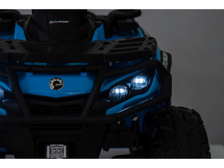 Blue 24V Premium Edition Can-Am Outlander 4WD Ride-On Quad ATV for 2 Kids