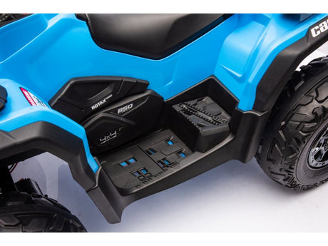 Blue 24V Premium Edition Can-Am Outlander 4WD Ride-On Quad ATV for 2 Kids