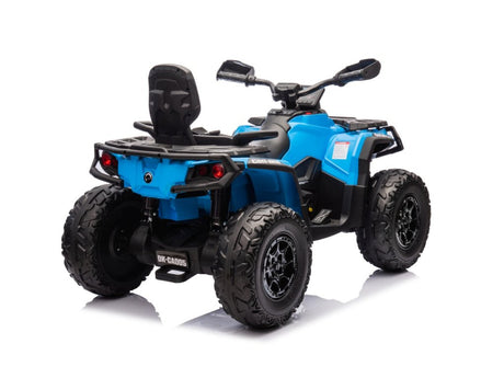 Blue 24V Premium Edition Can-Am Outlander 4WD Ride-On Quad ATV for 2 Kids