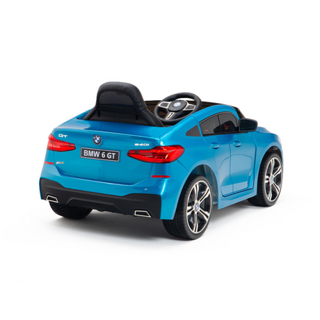 Blue 12V BMW GT Kids Licensed 1-Seater Upgraded Ride-On Car with EVA Wheels, Music, RC