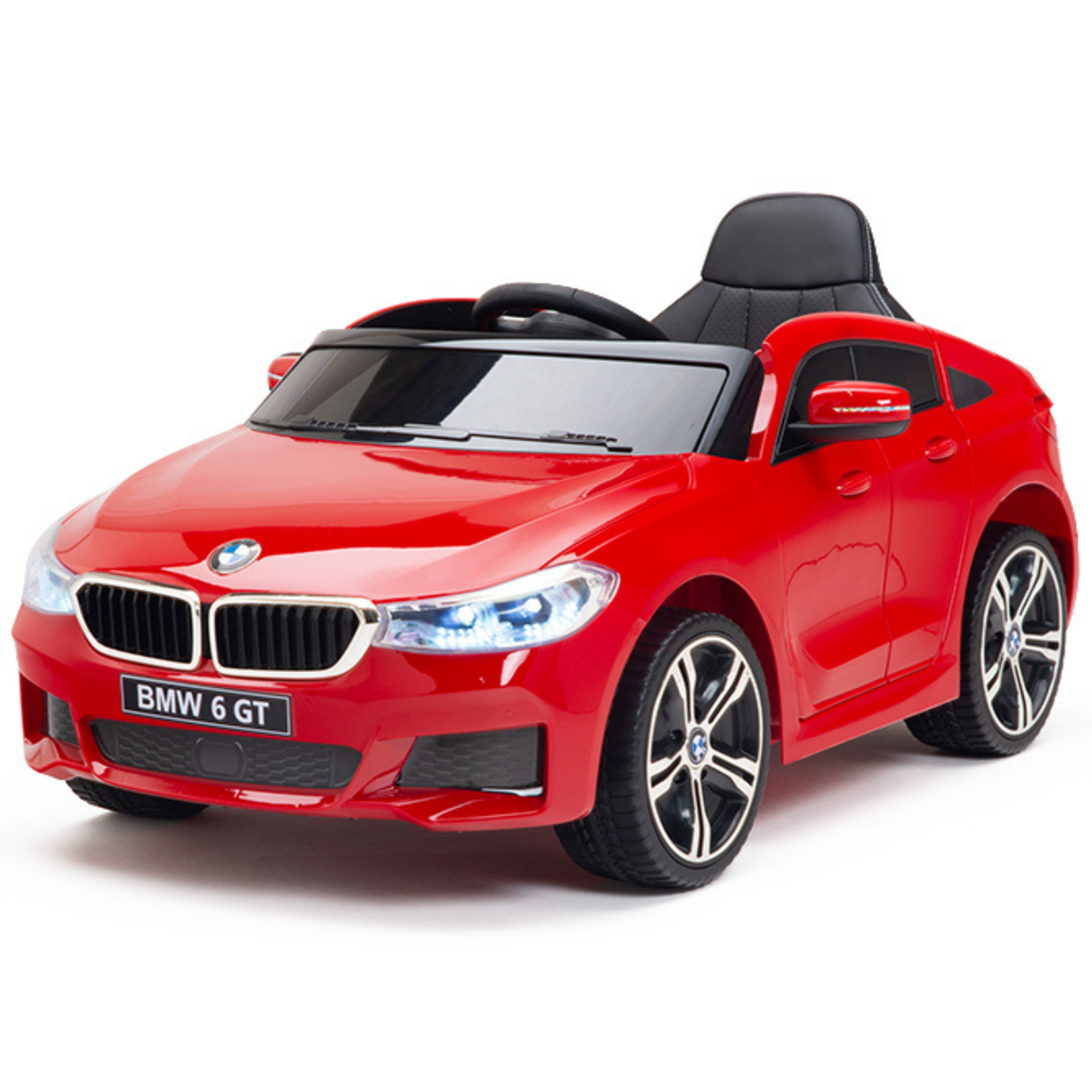 Red 12V BMW GT Kids Licensed 1 Seater Ride On Car with Rubber Wheels, Remote